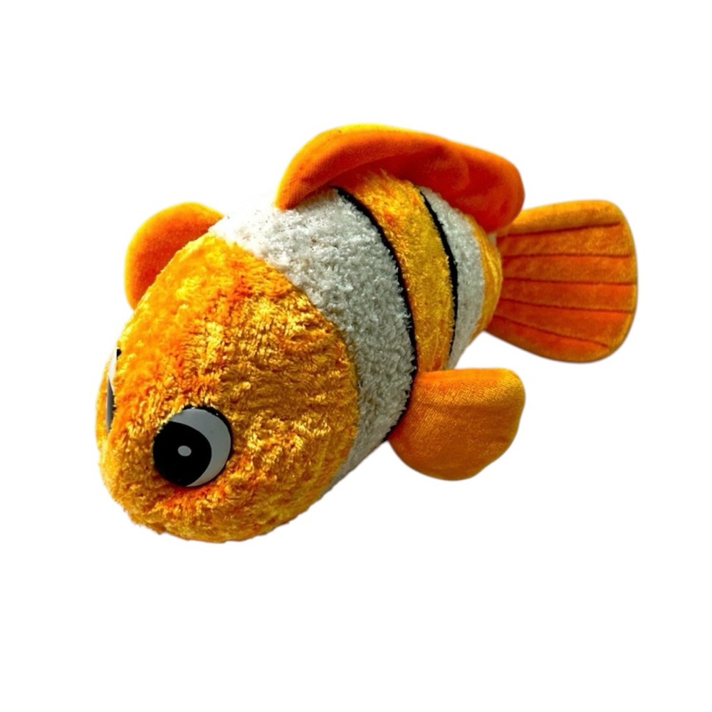 Disney Finding Nemo Clown Fish Orange White Plush Stuffed Sea Animal 11” GUC